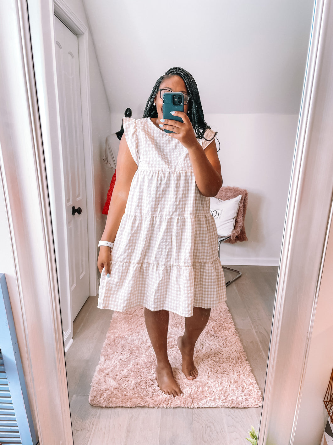 Adored By You Gingham Dress