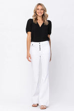 Load image into Gallery viewer, Lena White Butterfly Pocket Flare Jeans by Judy Blue