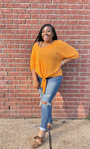 Creamsicle Knit Sweater Top