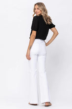 Load image into Gallery viewer, Lena White Butterfly Pocket Flare Jeans by Judy Blue