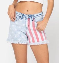 Load image into Gallery viewer, Stars and Stripes Judy Blue Jean Shorts